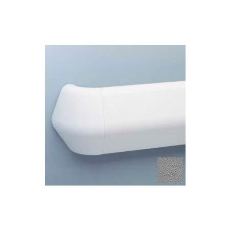 Pawling Flex-Action Triangular Handrail/Wall Guard, 5 3/8" Face, Aluminum Retainer, 12' Long, Gray BR-800-12-5